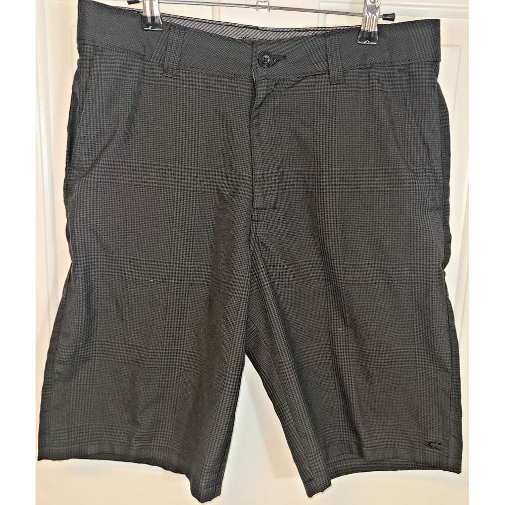 O'Neill Mens Casual Chino Shorts Black Size 30 Polyester Viscose 10.5" Inseam